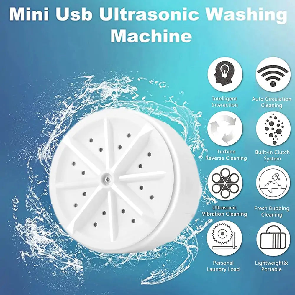 Portable Mini Ultrasonic Washing Machine